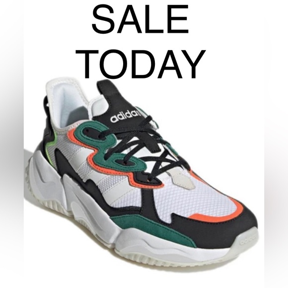 Adidas mens basketball athletic shoes Nirtocgarge green white orange new shoes - Picture 1 of 10